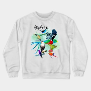 Explore Tropical Shirt Crewneck Sweatshirt